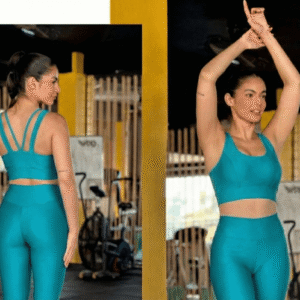 Cropped Strapped Alça Larga Turquesa