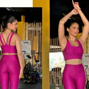 Cropped Strapped Alça Larga Rosa